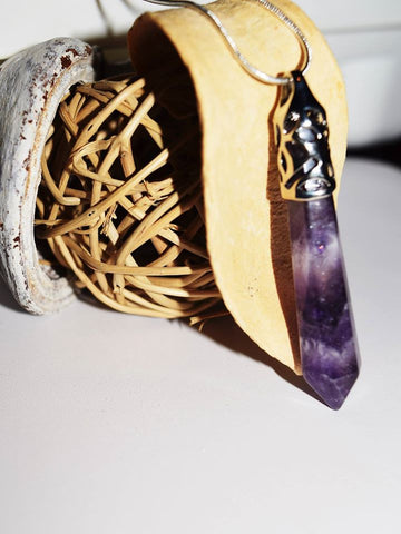 Amethyst Healing Wand Necklace