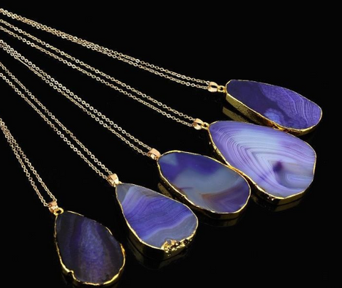 Sliced Agate Pendants